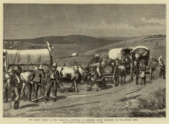 La recente rivolta nel Transvaal, sopravvissuti di Bronker